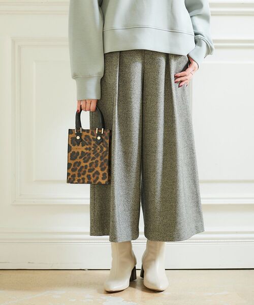 le.coeur blanc（ルクールブラン）の「ツイードライクワイドクロップドパンツ（その他パンツ・レディース・チャコールグレー/ブラック/グレー・38/36）」の20枚目の写真