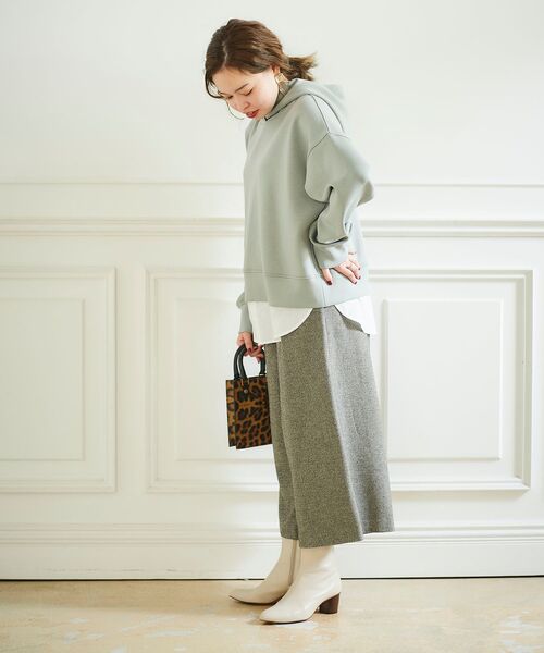 le.coeur blanc（ルクールブラン）の「ツイードライクワイドクロップドパンツ（その他パンツ・レディース・チャコールグレー/ブラック/グレー・38/36）」の21枚目の写真