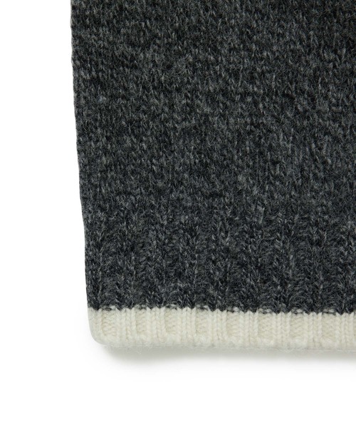 WILD LIFE TAILOR Adam et Rope'（ワイルドテーラーアダムエロペ　）の「【WILD LIFE TAILOR】ローゲージ ハーフジップ スタンドカラーニット（ニット/セーター・メンズ・ライトグレー/チャコールグレー・L/M）」の8枚目の写真