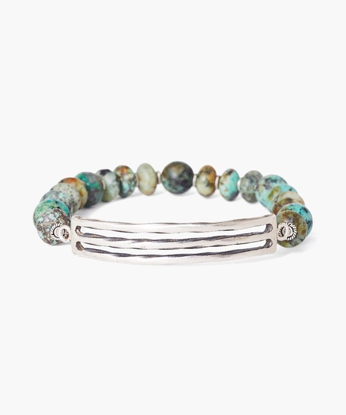 CHAN LUU(チャンルー)の「シルバープレート ブレスレット BSM-6072(ブレスレット・メンズ・グレー/ライトブラウン/ライトグレー/ターコイズブルー・フリー)」の4枚目の写真