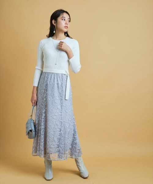 エアリー刺繍スカートドッキングワンピース ワンピース Jusglitty ジャスグリッティー のファッション通販 Zozotown