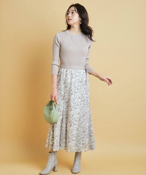 JUSGLITTY（ジャスグリッティー）の「エアリー刺繍スカートドッキング