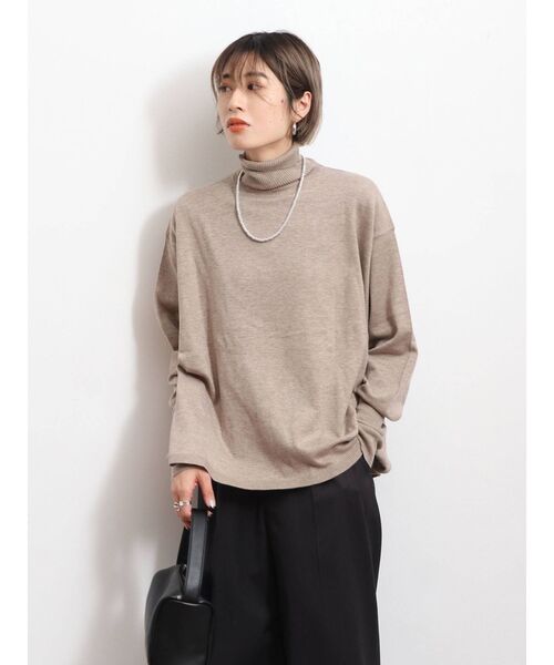 Ungrid(アングリッド)の「ウォッシャブルタートルワイドニット(ニット/セーター・レディース・ヘザーグレー/ブラック/ピンク・FREE)」の2枚目の写真