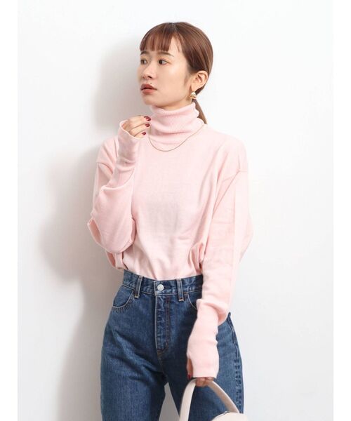 Ungrid(アングリッド)の「ウォッシャブルタートルワイドニット(ニット/セーター・レディース・ヘザーグレー/ブラック/ピンク・FREE)」の12枚目の写真