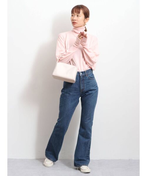 Ungrid(アングリッド)の「ウォッシャブルタートルワイドニット(ニット/セーター・レディース・ヘザーグレー/ブラック/ピンク・FREE)」の4枚目の写真