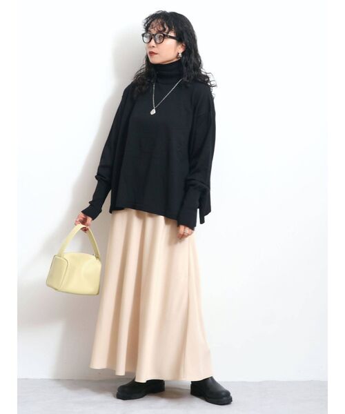 Ungrid(アングリッド)の「ウォッシャブルタートルワイドニット(ニット/セーター・レディース・ヘザーグレー/ブラック/ピンク・FREE)」の13枚目の写真