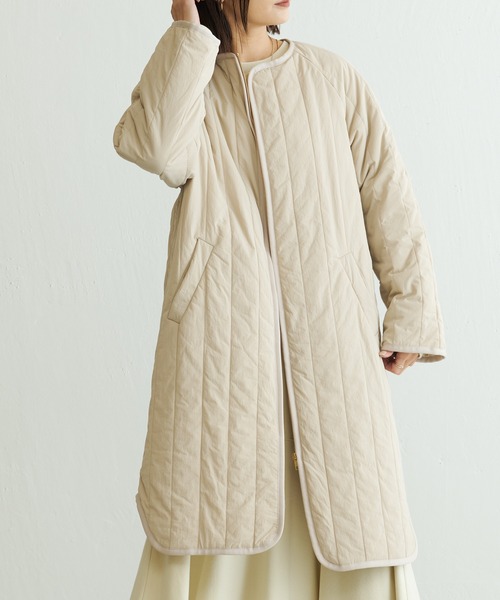 BONbazaar(ボンバザール)の「蓄熱中綿キルティングコート(その他アウター・レディース・ブラック/アイボリー/ベージュ・FREE)」の19枚目の写真
