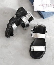 NOFALL | 厚底スニーカーソールベルクロサンダル(サンダル)