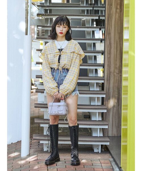 jouetie（ジュエティ）の「ライダースバニティ BAG（ショルダーバッグ・レディース・ブラック/アイボリー/ラベンダー・FREE）」の8枚目の写真