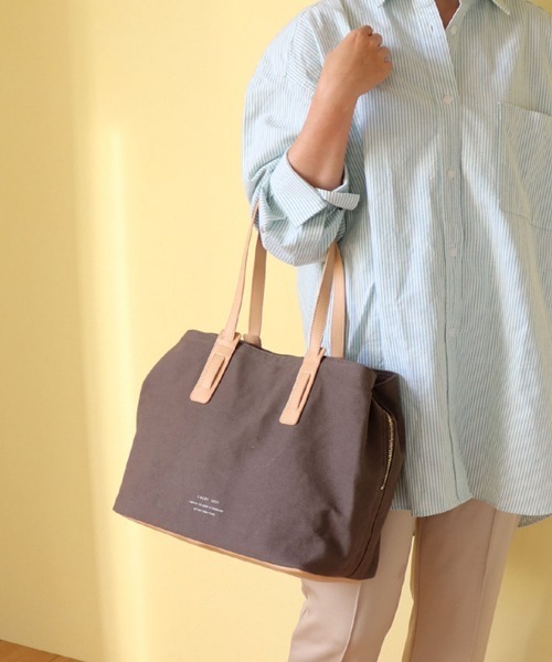 COLDE （コルデ）の「キャンバスボストンバッグ（ボストンバッグ・レディース・チャコールグレー/ベージュ/アイボリー/ミント・FREE）」の3枚目の写真