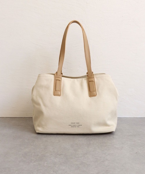 COLDE （コルデ）の「キャンバスボストンバッグ（ボストンバッグ・レディース・チャコールグレー/ベージュ/アイボリー/ミント・FREE）」の2枚目の写真