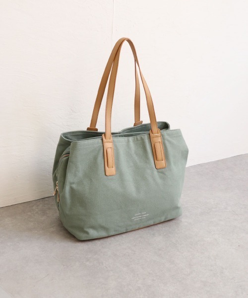 COLDE （コルデ）の「キャンバスボストンバッグ（ボストンバッグ・レディース・チャコールグレー/ベージュ/アイボリー/ミント・FREE）」の4枚目の写真