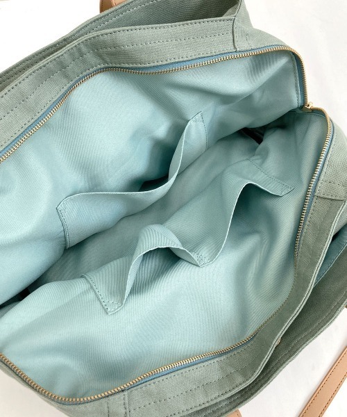 COLDE （コルデ）の「キャンバスボストンバッグ（ボストンバッグ・レディース・チャコールグレー/ベージュ/アイボリー/ミント・FREE）」の8枚目の写真