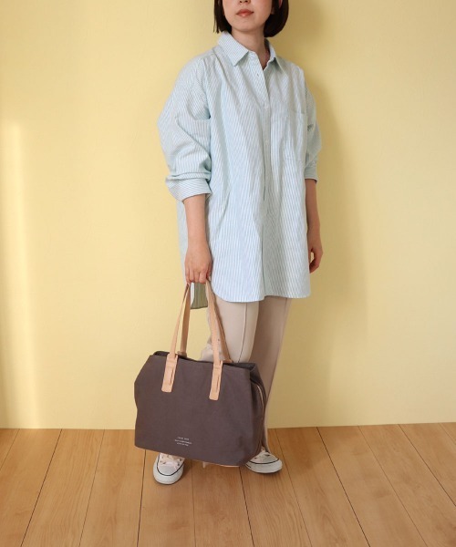 COLDE （コルデ）の「キャンバスボストンバッグ（ボストンバッグ・レディース・チャコールグレー/ベージュ/アイボリー/ミント・FREE）」の15枚目の写真