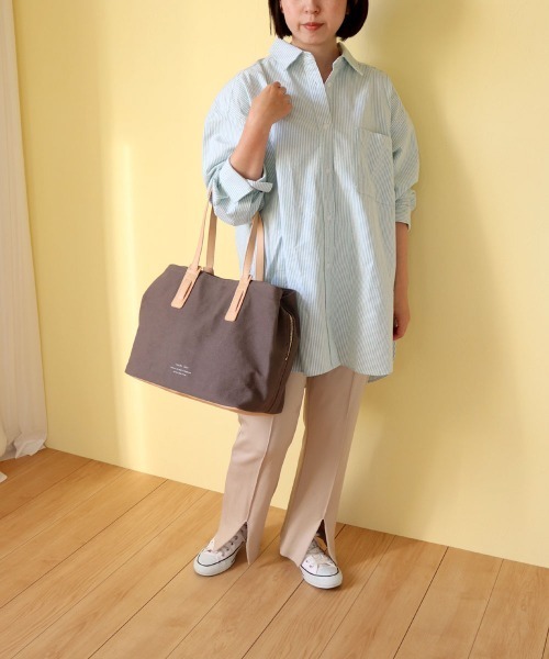 COLDE （コルデ）の「キャンバスボストンバッグ（ボストンバッグ・レディース・チャコールグレー/ベージュ/アイボリー/ミント・FREE）」の16枚目の写真