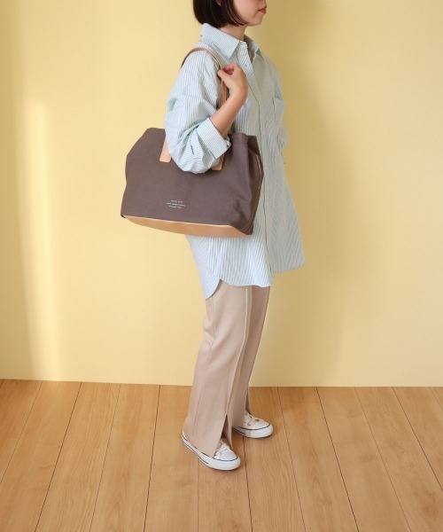 COLDE （コルデ）の「キャンバスボストンバッグ（ボストンバッグ・レディース・チャコールグレー/ベージュ/アイボリー/ミント・FREE）」の17枚目の写真