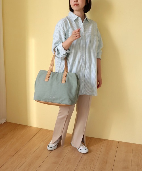 COLDE （コルデ）の「キャンバスボストンバッグ（ボストンバッグ・レディース・チャコールグレー/ベージュ/アイボリー/ミント・FREE）」の19枚目の写真