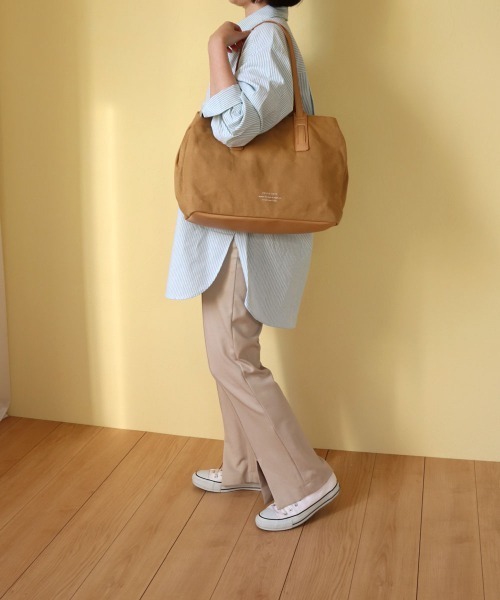 COLDE （コルデ）の「キャンバスボストンバッグ（ボストンバッグ・レディース・チャコールグレー/ベージュ/アイボリー/ミント・FREE）」の22枚目の写真