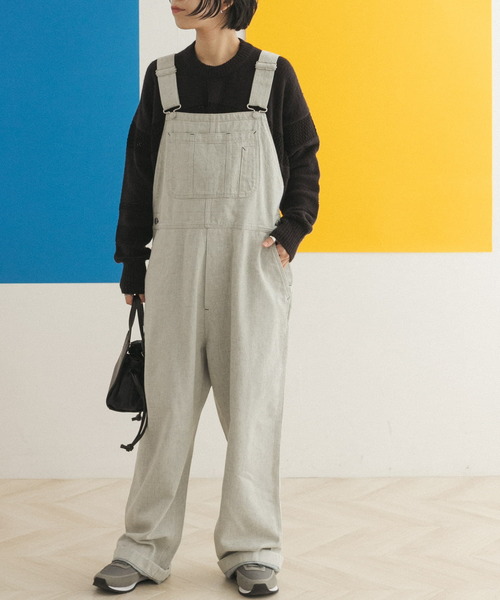 FORK&SPOON（フォークアンドスプーン）の「FORK&SPOON　アップサイクルデニムオーバーオール（サロペット/オーバーオール・レディース・ベージュ/インディゴブルー・ONE）」の13枚目の写真