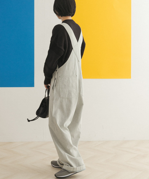 FORK&SPOON（フォークアンドスプーン）の「FORK&SPOON　アップサイクルデニムオーバーオール（サロペット/オーバーオール・レディース・ベージュ/インディゴブルー・ONE）」の16枚目の写真