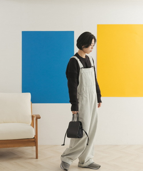 FORK&SPOON（フォークアンドスプーン）の「FORK&SPOON　アップサイクルデニムオーバーオール（サロペット/オーバーオール・レディース・ベージュ/インディゴブルー・ONE）」の17枚目の写真