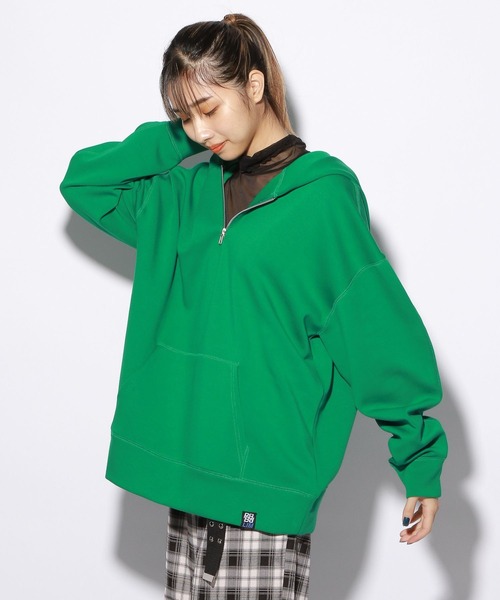 PBLIM（ページボーイリム）の「【PAGEBOYLIM】カラーダンボールパーカー（パーカー・レディース・ブルー/ブラック/グリーン・LARGE/MEDIUM）」の3枚目の写真