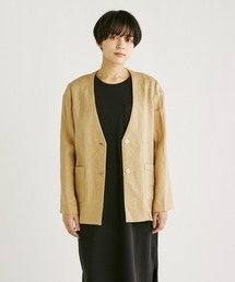 INED CLARO | Vネックリネンジャケット(テーラードジャケット)