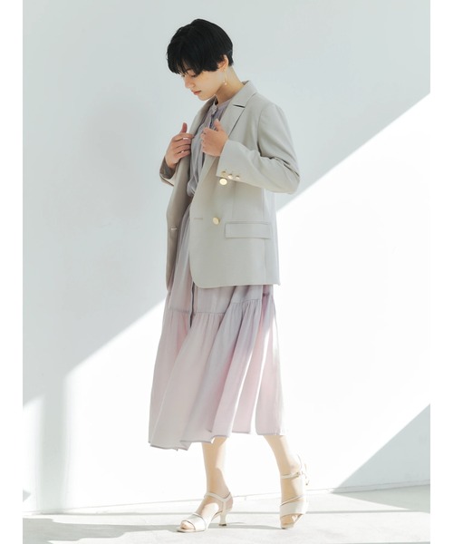 YECCA VECCA（イェッカヴェッカ）の「P.金釦テーラードジャケット　＊◆（テーラードジャケット・レディース・ネイビー/グレイッシュベージュ・FREE）」の7枚目の写真