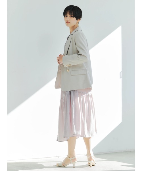 YECCA VECCA（イェッカヴェッカ）の「P.金釦テーラードジャケット　＊◆（テーラードジャケット・レディース・ネイビー/グレイッシュベージュ・FREE）」の8枚目の写真