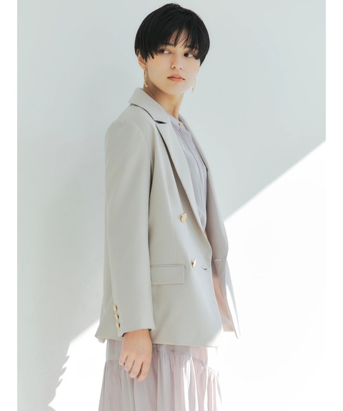 YECCA VECCA（イェッカヴェッカ）の「P.金釦テーラードジャケット　＊◆（テーラードジャケット・レディース・ネイビー/グレイッシュベージュ・FREE）」の12枚目の写真