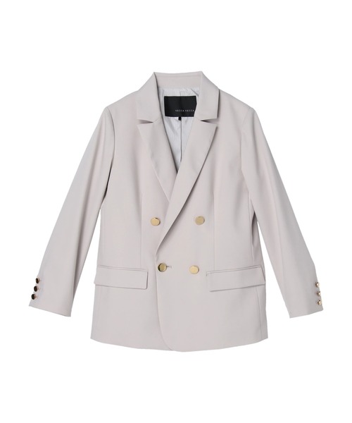 YECCA VECCA（イェッカヴェッカ）の「P.金釦テーラードジャケット　＊◆（テーラードジャケット・レディース・ネイビー/グレイッシュベージュ・FREE）」の18枚目の写真