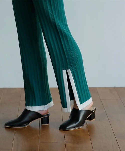miette（ミエット）の「配色ﾗｲﾝｽﾘｯﾄﾘﾌﾞﾊﾟﾝﾂ（その他パンツ・レディース・グリーン/ブラック・FREE）」の8枚目の写真
