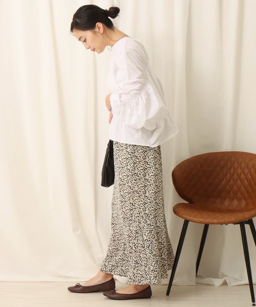 libelle more（リベル モア）の「デイジー柄マーメイドスカート（スカート・レディース・ブラック/ブラウン/グリーン・M）」の18枚目の写真