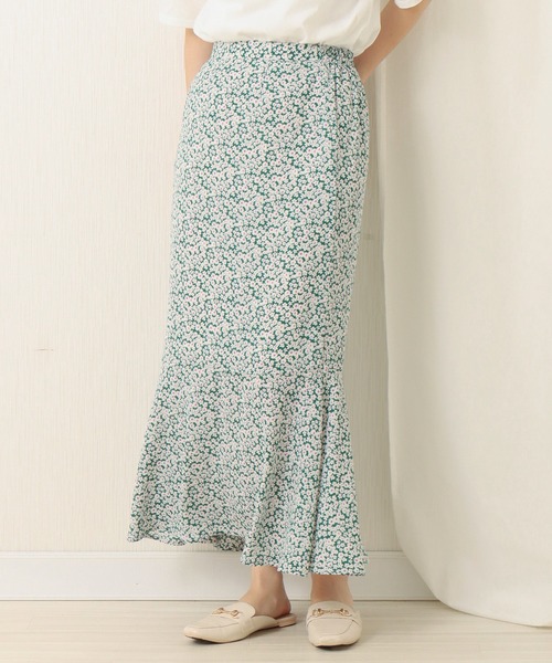 libelle more（リベル モア）の「デイジー柄マーメイドスカート（スカート・レディース・ブラック/ブラウン/グリーン・M）」の14枚目の写真