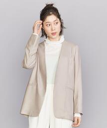 BEAUTY&YOUTH UNITED ARROWS | BY ツイル カラーレス ジャケット(ノーカラージャケット)