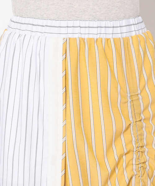 AULA AILA(アウラアイラ)の「【別注】AULA AILA/アウラアイラ/ストライプ コンビスカート(スカート・レディース・イエロー・FREE)」の5枚目の写真
