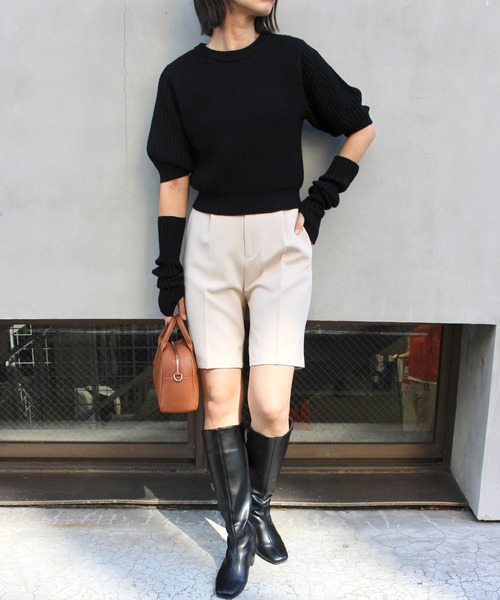 MLI'A（エムリア）の「ハーフパンツ(セットアップ対応)（その他パンツ・レディース・ブラック/ライトベージュ/チェック/ライトグリーン・FREE）」の3枚目の写真