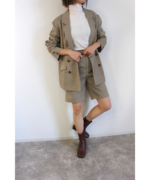 MLI'A（エムリア）の「ハーフパンツ(セットアップ対応)（その他パンツ・レディース・ブラック/ライトベージュ/チェック/ライトグリーン・FREE）」の12枚目の写真