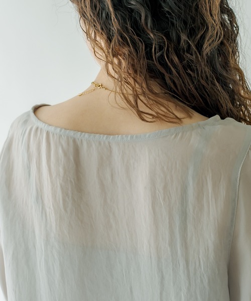 mystic（ミスティック）の「シアープルオーバー（Tシャツ/カットソー・レディース・グレー/アイボリー/オフホワイト・FREE）」の8枚目の写真