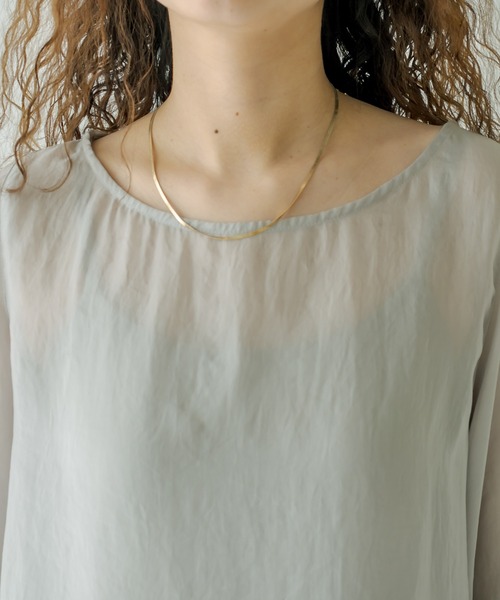 mystic（ミスティック）の「シアープルオーバー（Tシャツ/カットソー・レディース・グレー/アイボリー/オフホワイト・FREE）」の14枚目の写真