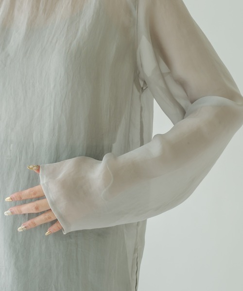 mystic（ミスティック）の「シアープルオーバー（Tシャツ/カットソー・レディース・グレー/アイボリー/オフホワイト・FREE）」の16枚目の写真