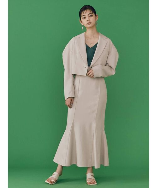 MURUA(ムルーア)の「パウダーツイルショートジャケット【セットアップ着用可能】(テーラードジャケット・レディース・ブラック/ベージュ/ブラウン/その他1・FREE)」の9枚目の写真