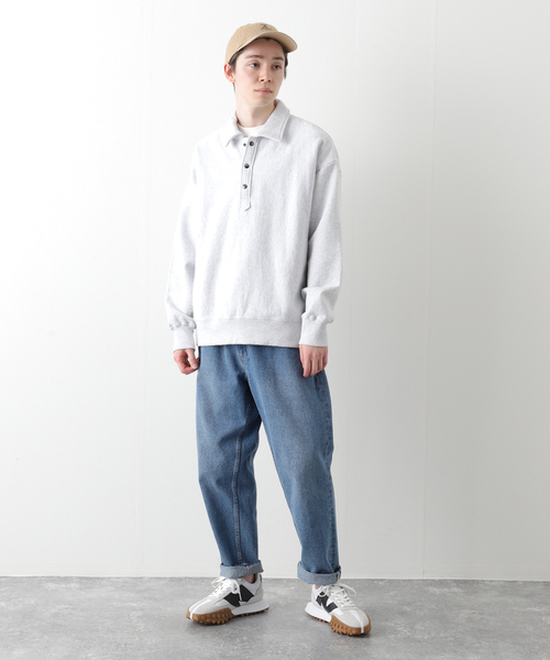JOINT WORKS（ジョイントワークス）の「J-HALF SNAP SWEAT プルオーバー（スウェット・メンズ・ホワイト/グリーン・MEDIUM/LARGE）」の10枚目の写真