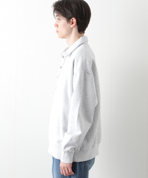 JOINT WORKS（ジョイントワークス）の「J-HALF SNAP SWEAT プルオーバー（スウェット・メンズ・ホワイト/グリーン・MEDIUM/LARGE）」の12枚目の写真