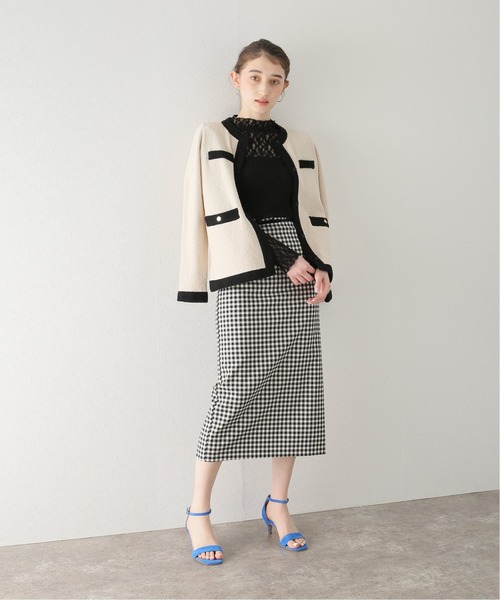 La TOTALITE(ラトータリテ)の「ブークレーカーディガン(カーディガン/ボレロ・レディース・ピンク/アイボリー/ダークブルー・FREE)」の10枚目の写真