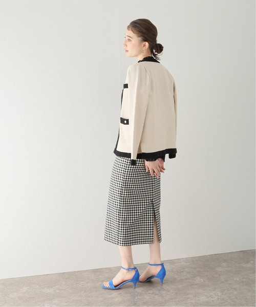 La TOTALITE(ラトータリテ)の「ブークレーカーディガン(カーディガン/ボレロ・レディース・ピンク/アイボリー/ダークブルー・FREE)」の4枚目の写真