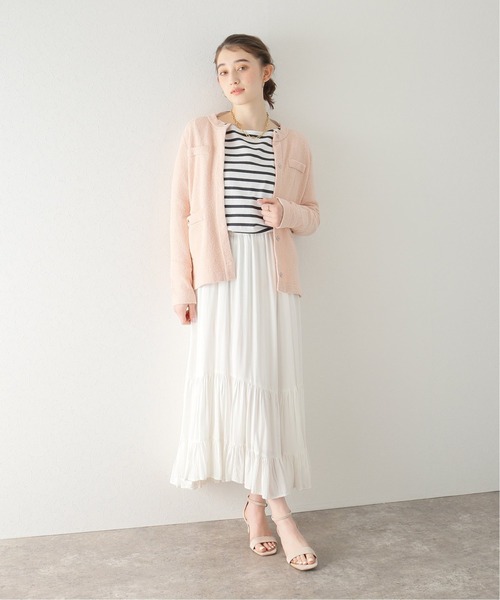 La TOTALITE(ラトータリテ)の「ブークレーカーディガン(カーディガン/ボレロ・レディース・ピンク/アイボリー/ダークブルー・FREE)」の20枚目の写真