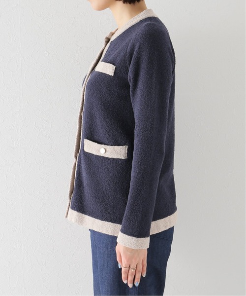 La TOTALITE(ラトータリテ)の「ブークレーカーディガン(カーディガン/ボレロ・レディース・ピンク/アイボリー/ダークブルー・FREE)」の14枚目の写真