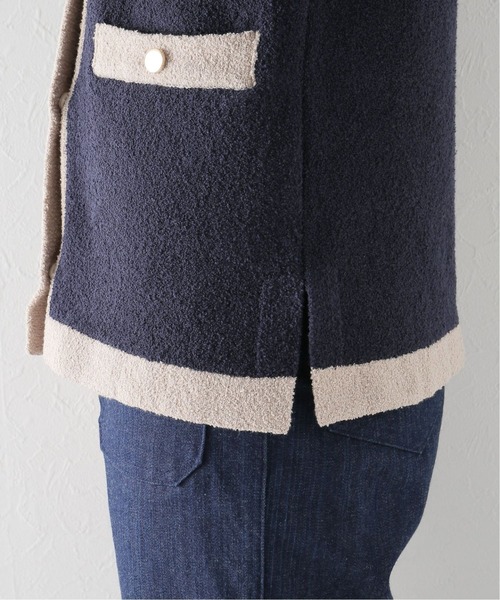 La TOTALITE(ラトータリテ)の「ブークレーカーディガン(カーディガン/ボレロ・レディース・ピンク/アイボリー/ダークブルー・FREE)」の6枚目の写真