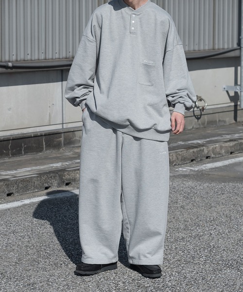 Perushu(ペルーシュ)の「ヘンリーネックスウェット(スウェット・メンズ・ライトグレー/ライトグリーン/ライトピンク/イエロー・LARGE/MEDIUM)」の13枚目の写真